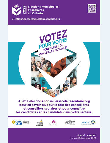 Élections municipales et scolaires de 2022 en Ontario - Affiche 3 - 11 x 17 - Vignette
